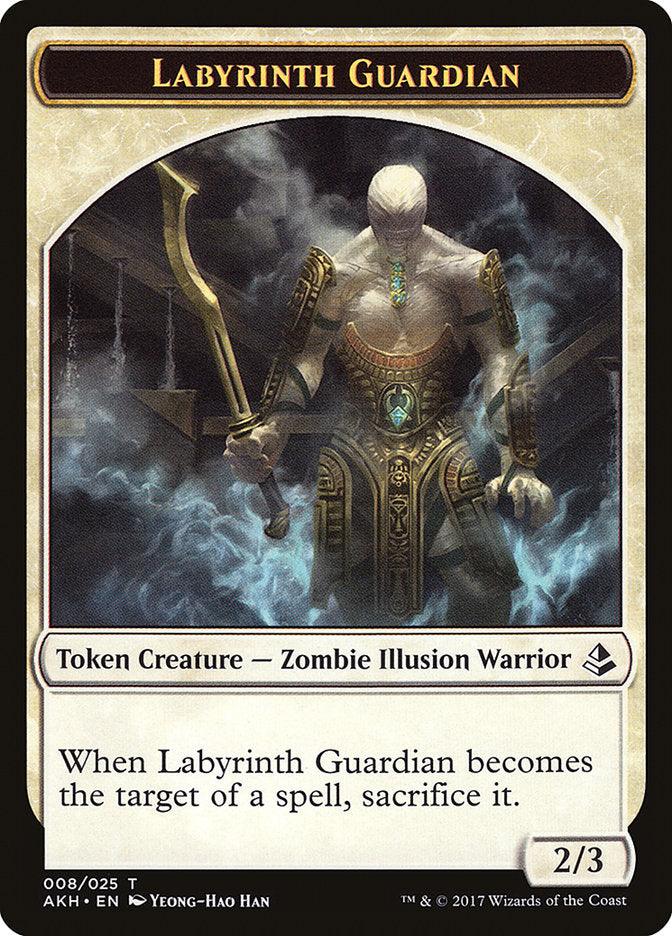 Warrior // Labyrinth Guardian Double-Sided Token [Amonkhet Tokens] - Paradise Hobbies LLC