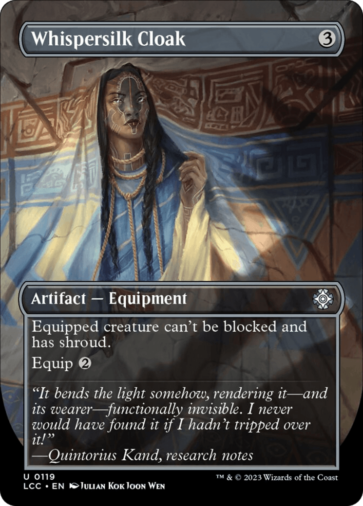 Whispersilk Cloak (Borderless) [The Lost Caverns of Ixalan Commander] - Paradise Hobbies LLC