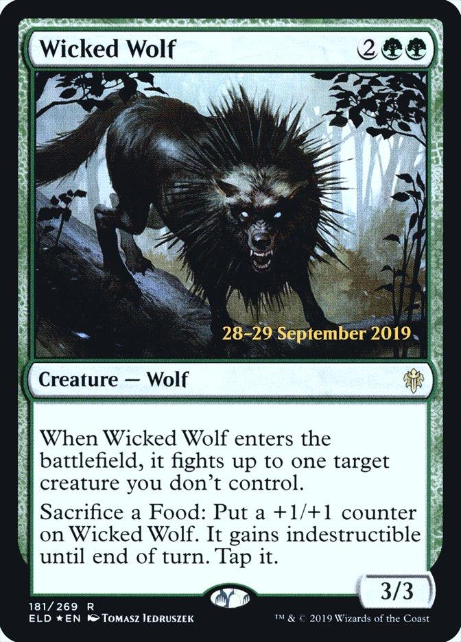 Wicked Wolf [Throne of Eldraine Prerelease Promos] - Paradise Hobbies LLC