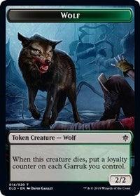 Wolf // Food (15) Double-Sided Token [Throne of Eldraine Tokens] - Paradise Hobbies LLC