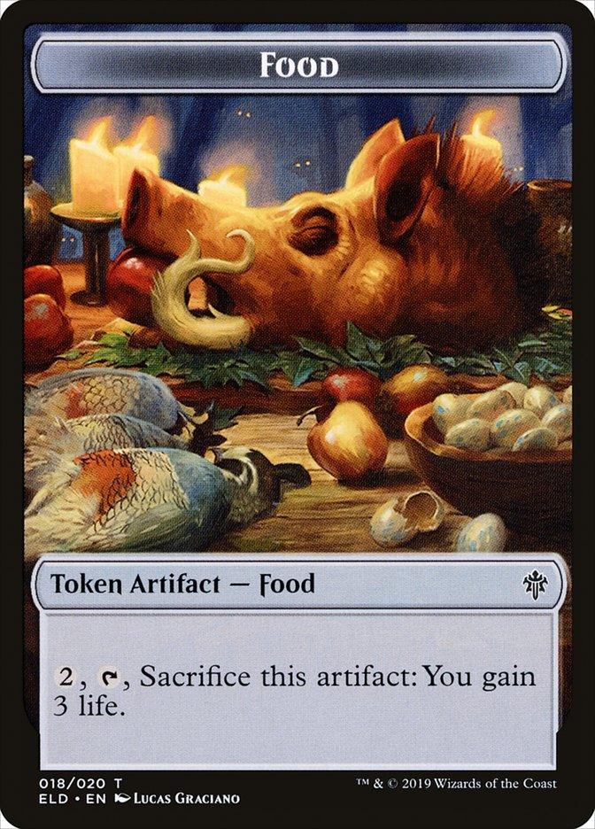 Wolf // Food (18) Double-Sided Token [Throne of Eldraine Tokens] - Paradise Hobbies LLC