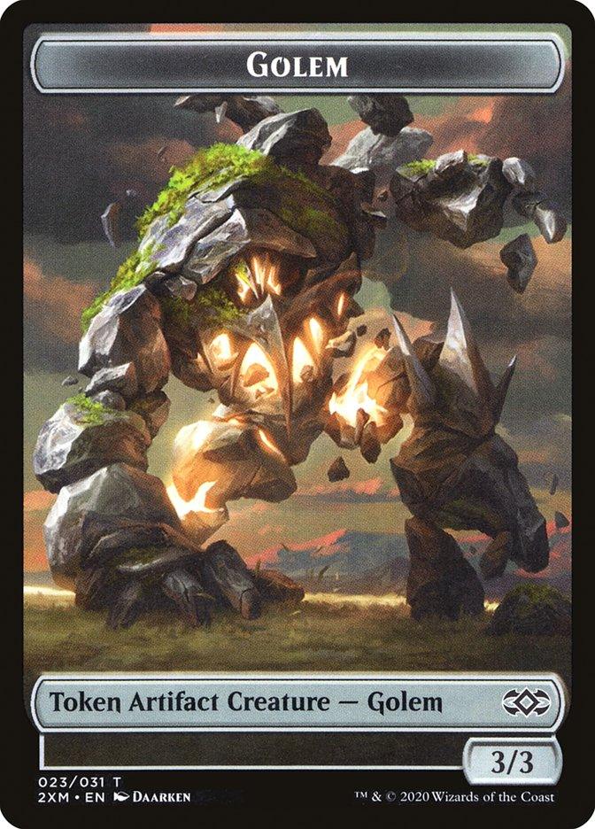 Wolf // Golem Double-Sided Token [Double Masters Tokens] - Paradise Hobbies LLC