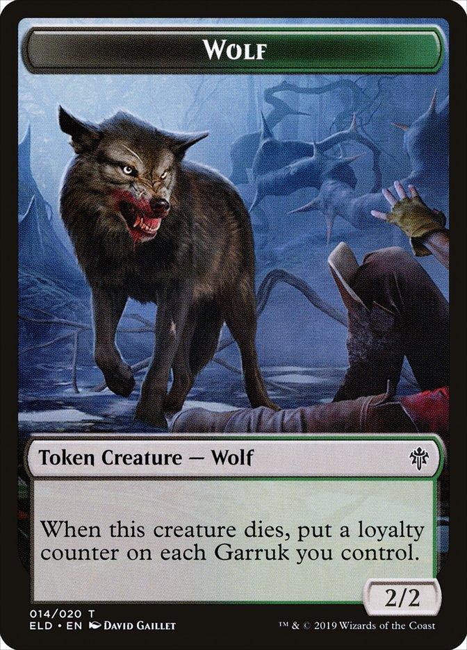 Wolf Token [Throne of Eldraine Tokens] - Paradise Hobbies LLC