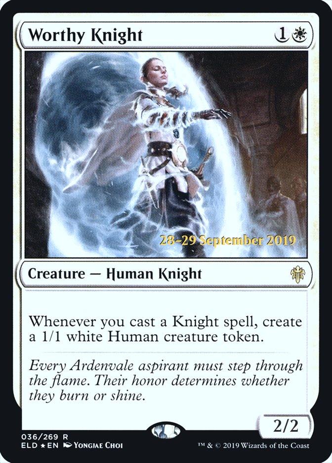 Worthy Knight [Throne of Eldraine Prerelease Promos] - Paradise Hobbies LLC