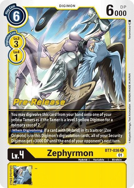 Zephyrmon [BT7-036] [Next Adventure Pre-Release Cards] - Paradise Hobbies LLC