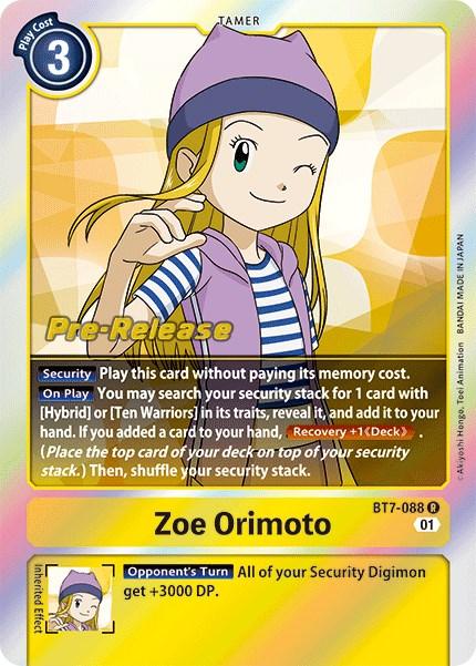 Zoe Orimoto [BT7-088] [Next Adventure Pre-Release Cards] - Paradise Hobbies LLC