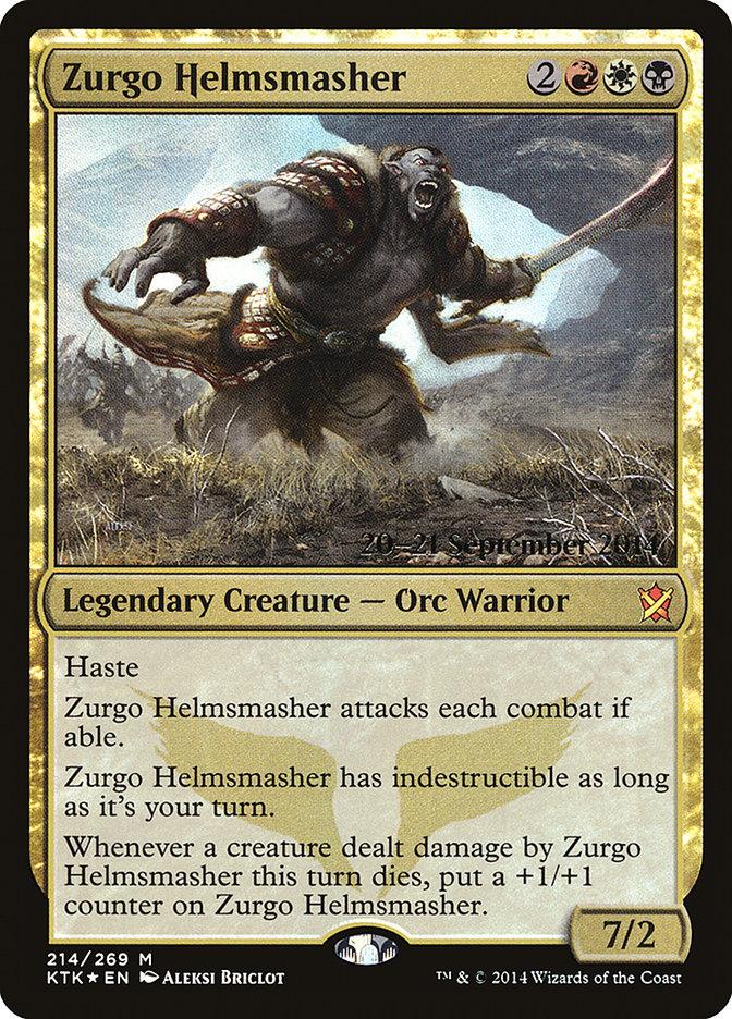 Zurgo Helmsmasher [Khans of Tarkir Prerelease Promos] - Paradise Hobbies LLC